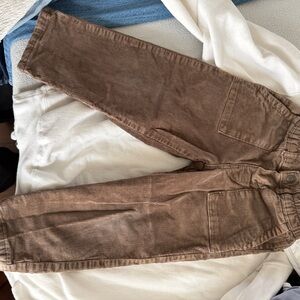 Zara Taupe Corduroy Trousers